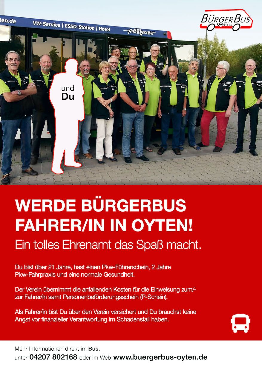 Werde Bürgerbusfahrer/in in Oyten!